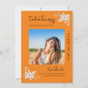 Moderne Floral Graduation 2022 Invitation photo