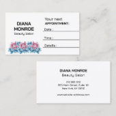 Moderne Floral krans elegante salons Afsprakenkaartje (Voorkant / Achterkant)