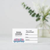 Moderne Floral krans elegante salons Afsprakenkaartje (Staand voorkant)