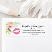 Moderne Floral Lip Product Distributeur Labels (Insitu)