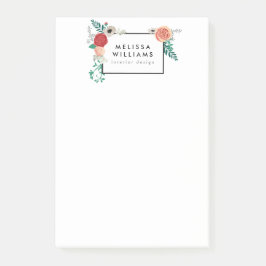 moderne Floral Motif Post-it® Notes
