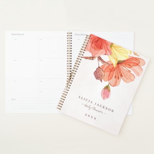 Moderne floral pastel aquarelle feminine affaires (Devant avec enveloppe)