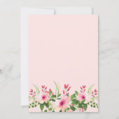 Moderne Floral Pink en Gold 30th Birthday Kaart (Achterkant)