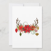 moderne Floral Reindedarpartij Kaart (Achterkant)