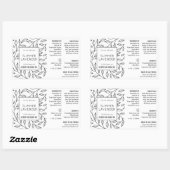 Moderne Floral Simple 4 OZ Étiquette de bouteille  (Feuille)