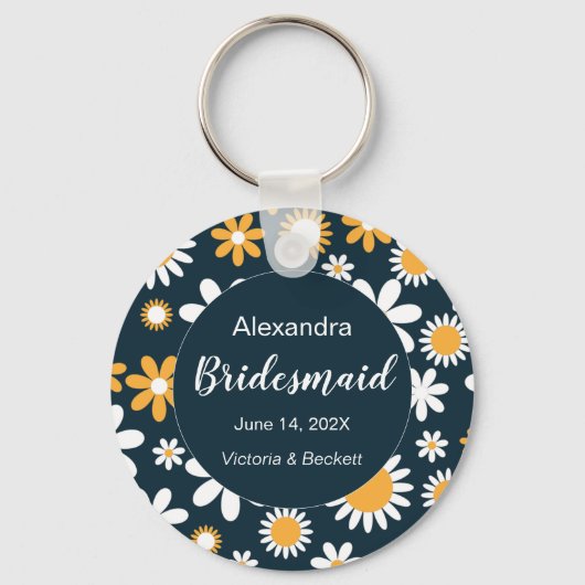 Moderne Floral Sleutelhanger (Voorkant)