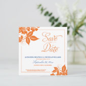 Moderne Floral sparen de Aankondiging van de Datum (Staand voorkant)