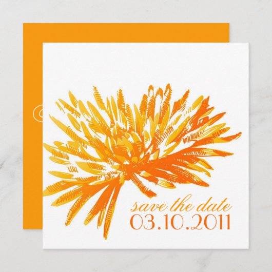 Moderne Floral sparen de Kaarten van de Datum (Voorkant / Achterkant)