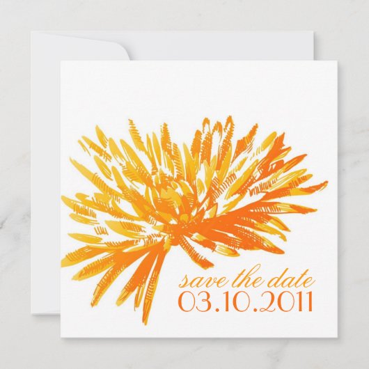 Moderne Floral sparen de Kaarten van de Datum (Voorkant)