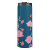  Moderne Floral Verjaardag met aangepaste leeftijd Thermosbeker (Achterkant)