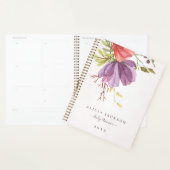 Moderne floral violet aquarelle feminine affaires (Devant avec enveloppe)