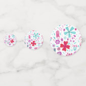 Moderne Floral-Waterverf Confetti (Voorkanten)