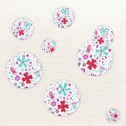Moderne Floral-Waterverf Confetti