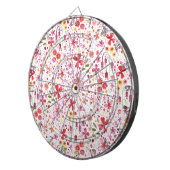 Moderne Floral-Waterverf Dartbord (Voorkant Rechts)