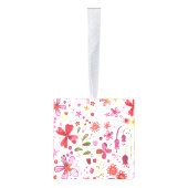 Moderne Floral-Waterverf Kubus Ornament (Rechts)