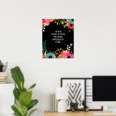 Moderne Floral Wedding Custom Love Quote Prints (Thuiskantoor)