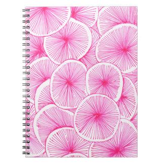 Moderne, florale, kleurrijke notitieboek, designer notitieboek