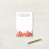 Moderne Florence Waterverf Elegant Flowers Custom Post-it® Notes (Op bureau)