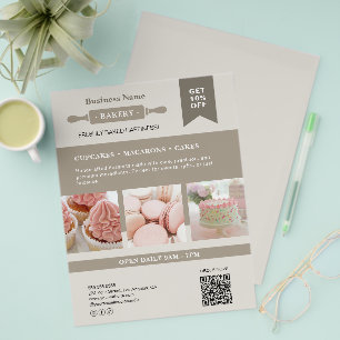 Moderne Flyer voor Bakkerij met Rollerend Deeg