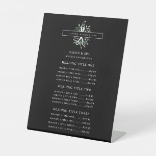 Moderne Foliage Salon Schaar Logo Prijslijst Reclamebord Met Voetstuk