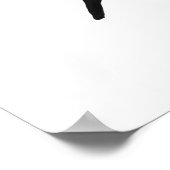 Moderne Foliated Art Print, zwarte gouache Poster (Hoek)