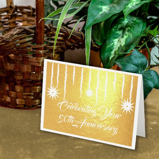 Moderne Folie 50e Jubileum Kaarten