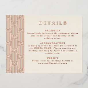 Moderne Folie Detailkaart Uitnodiging Briefkaart