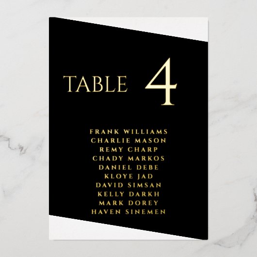 Moderne Folie in zwart-wit Folie Uitnodiging (Voorkant)