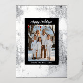 Moderne Folie Kerst Kaart Sjabloon Vakantie Zwart (Voorkant)