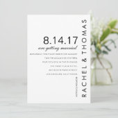 Moderne Folio bruiloft uitnodiging (Staand voorkant)