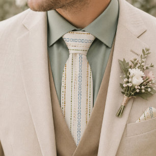 Moderne Folk Bruiloft Das Stof Blauw Salie Goud