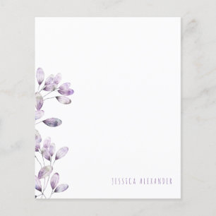 Moderne font plum Foliage Personalized Stationery