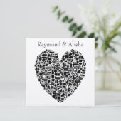 Moderne Foodies Zilver Aangepaste bruiloft uitnodi Kaart (Staand voorkant)