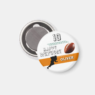 Moderne Football speler Silhouette Happy Birthday Magneet