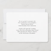 Moderne formele Afstudeerders klasse van het Foto Aankondiging (Achterkant)