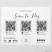 Moderne formele kalligrafie QR-scan om teken te be (Voorkant)