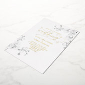 Moderne formele klassieke orchideeën in één huweli folie uitnodiging (Gedraaid)