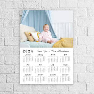 Moderne foto 2024 Nieuwjaarskalender poster
