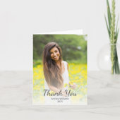 Moderne foto 2025 Eenvoudig Afstuderen Bedankkaart (Voorkant)