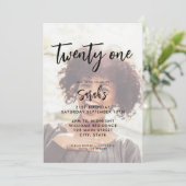 Moderne foto 21ste verjaardag kaart (Staand voorkant)