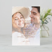 Moderne foto 7 Vertical Wedding Folie Uitnodiging (Staand Voorkant)