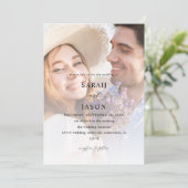 Moderne foto 7 Vertical Wedding Invitation Kaart (Staand voorkant)