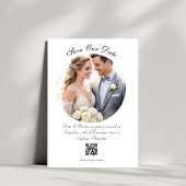 Moderne foto Aangepaste QR-code De datum opslaan Save The Date
