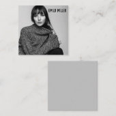 MODERNE FOTO AANGEPASTE VIERKANT VISITEKAARTJE (Voorkant / Achterkant)