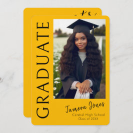 Moderne foto afstudeeruitnodiging kaart