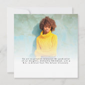 Moderne foto Afstuderen 2022 Aankondiging Bourgogn (Achterkant)