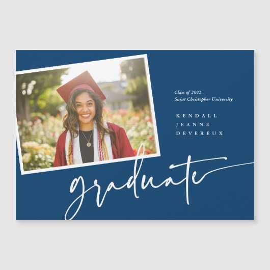 Moderne foto Afstuderen aankondiging momentopname (Voorkant)