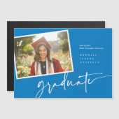 Moderne foto Afstuderen aankondiging momentopname (Voorkant / Achterkant)