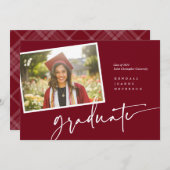 Moderne foto Afstuderen aankondiging momentopname (Voorkant / Achterkant)