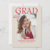 Moderne Foto Afstuderen Aankondiging Tan 2023 (Voorkant)